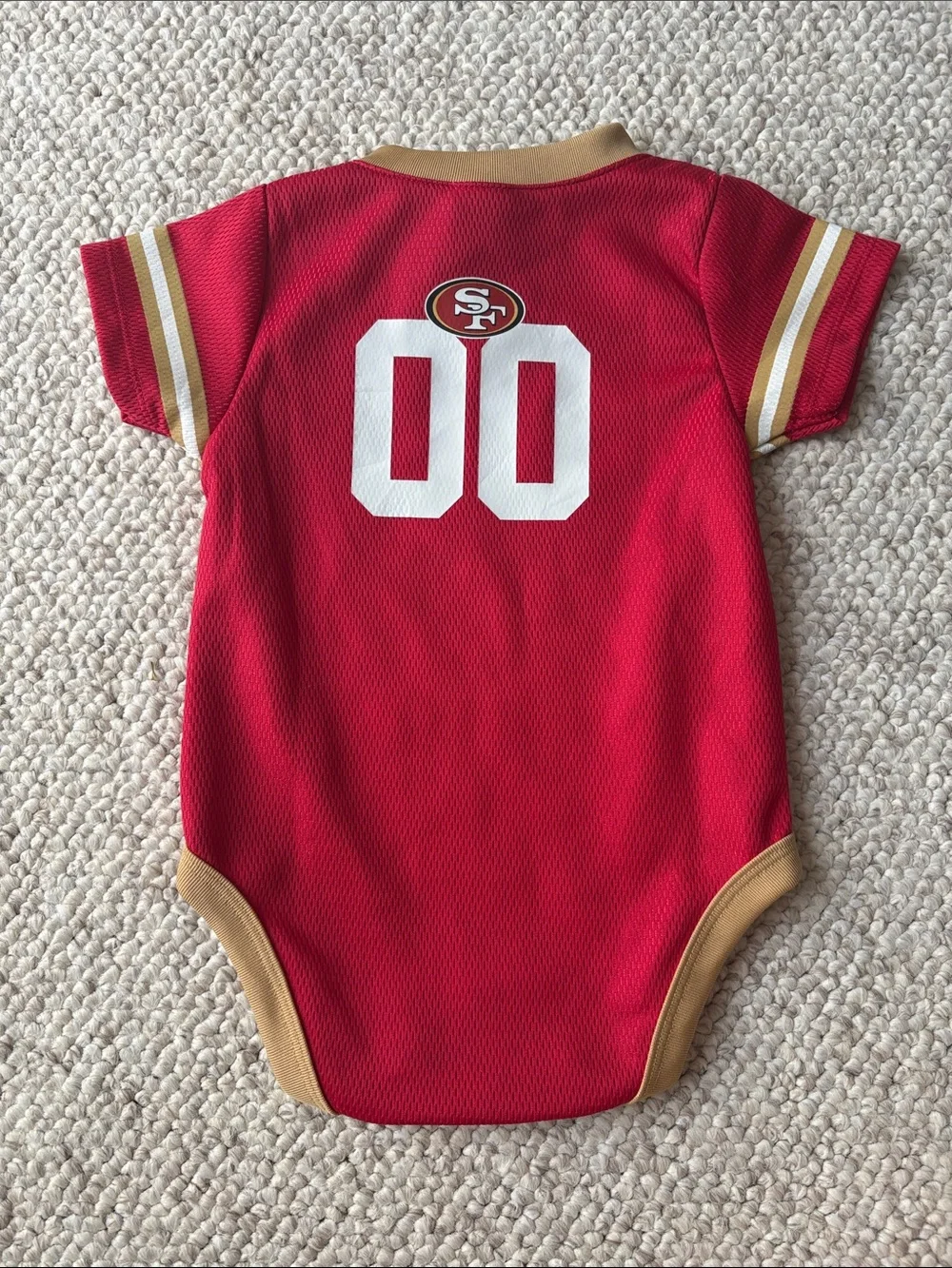 NFL San Francisco 49ers Red and Gold Baby One-Piece Bodysuit
